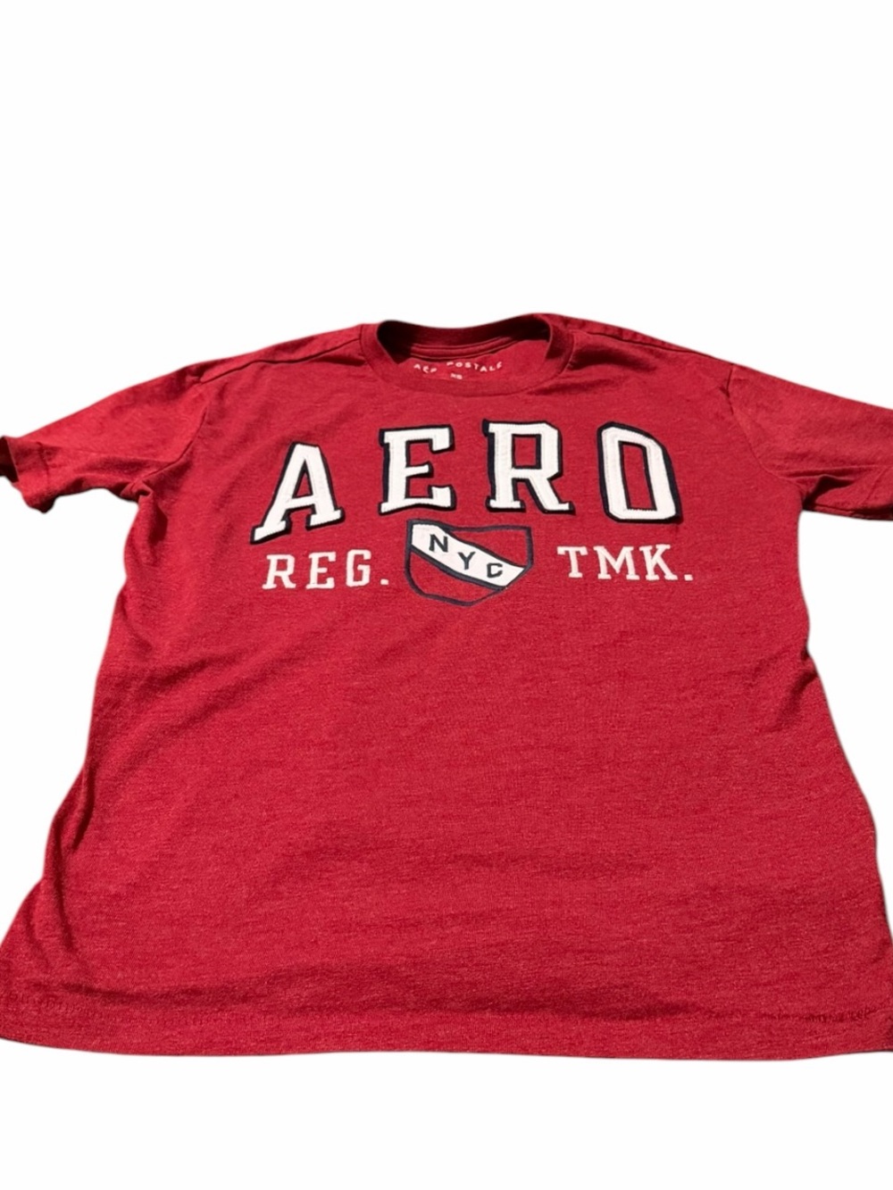 Aeropostale Red AERO NYC Graphic Short Sleeve Tee